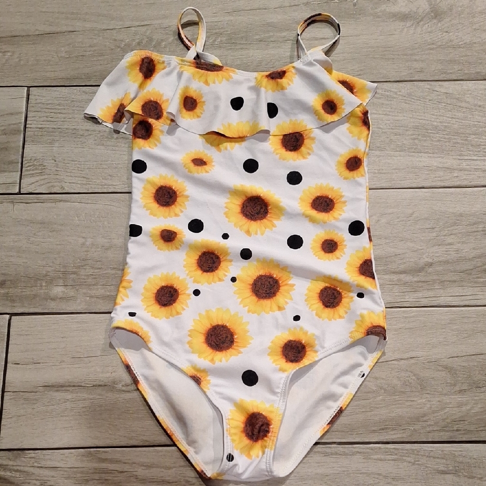 💐Sunflower Print One-Piece Swimsuit🍓🦉🐧💘
